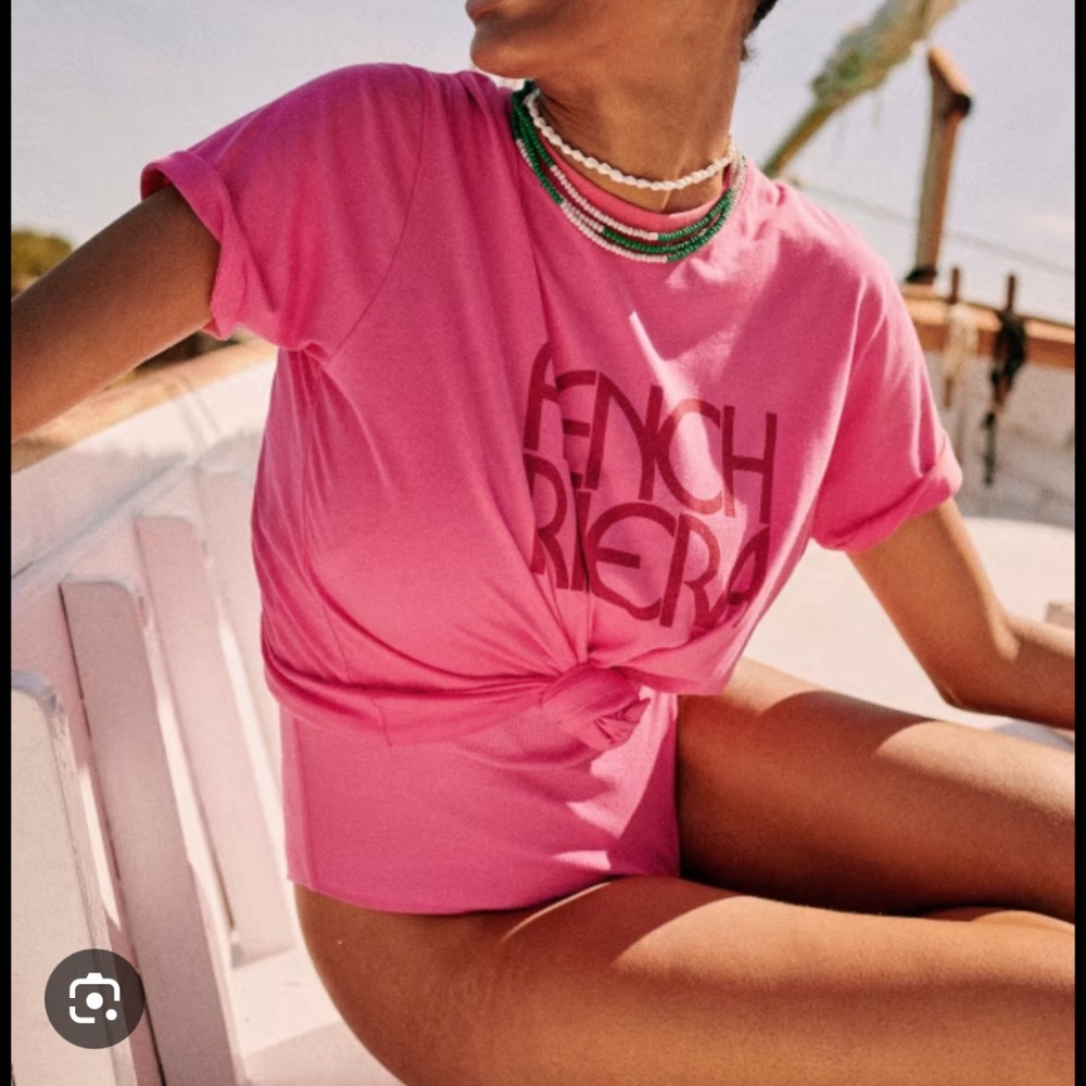 Sezane French Riviera T-shirt Pink/red - Size M